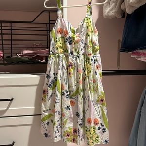 Girls flower dress with keyhole back